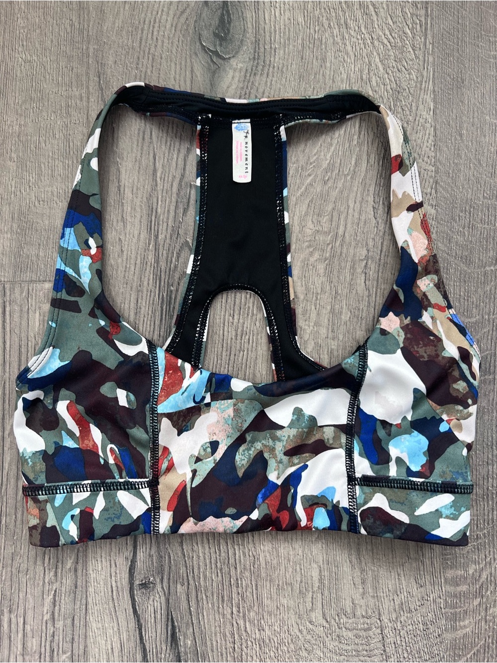 FP Movement by Free People Multicolor Camo Racerback Sports Bra - XS